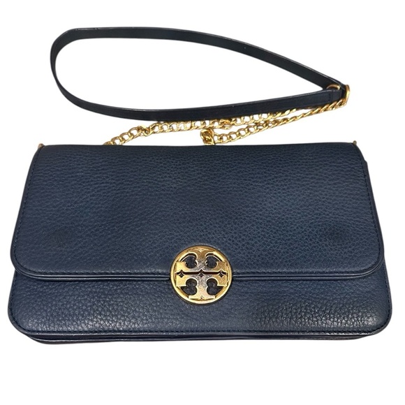 Tory Burch Navy Chelsea Crossbody - Picture 1 of 5